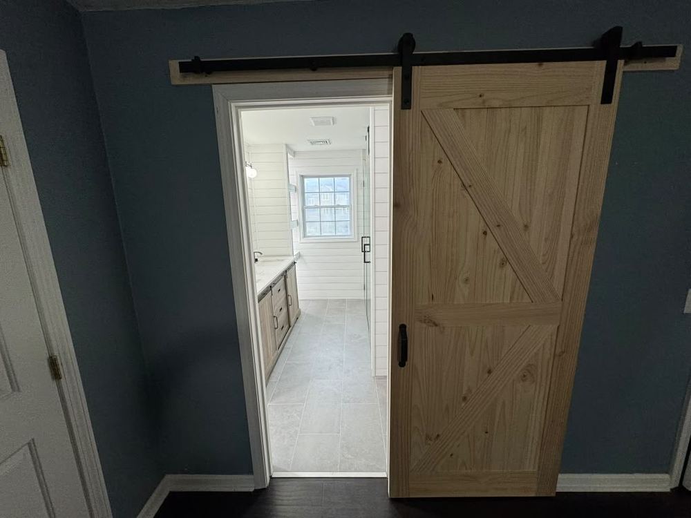 Shiplap and Marble Master Bath