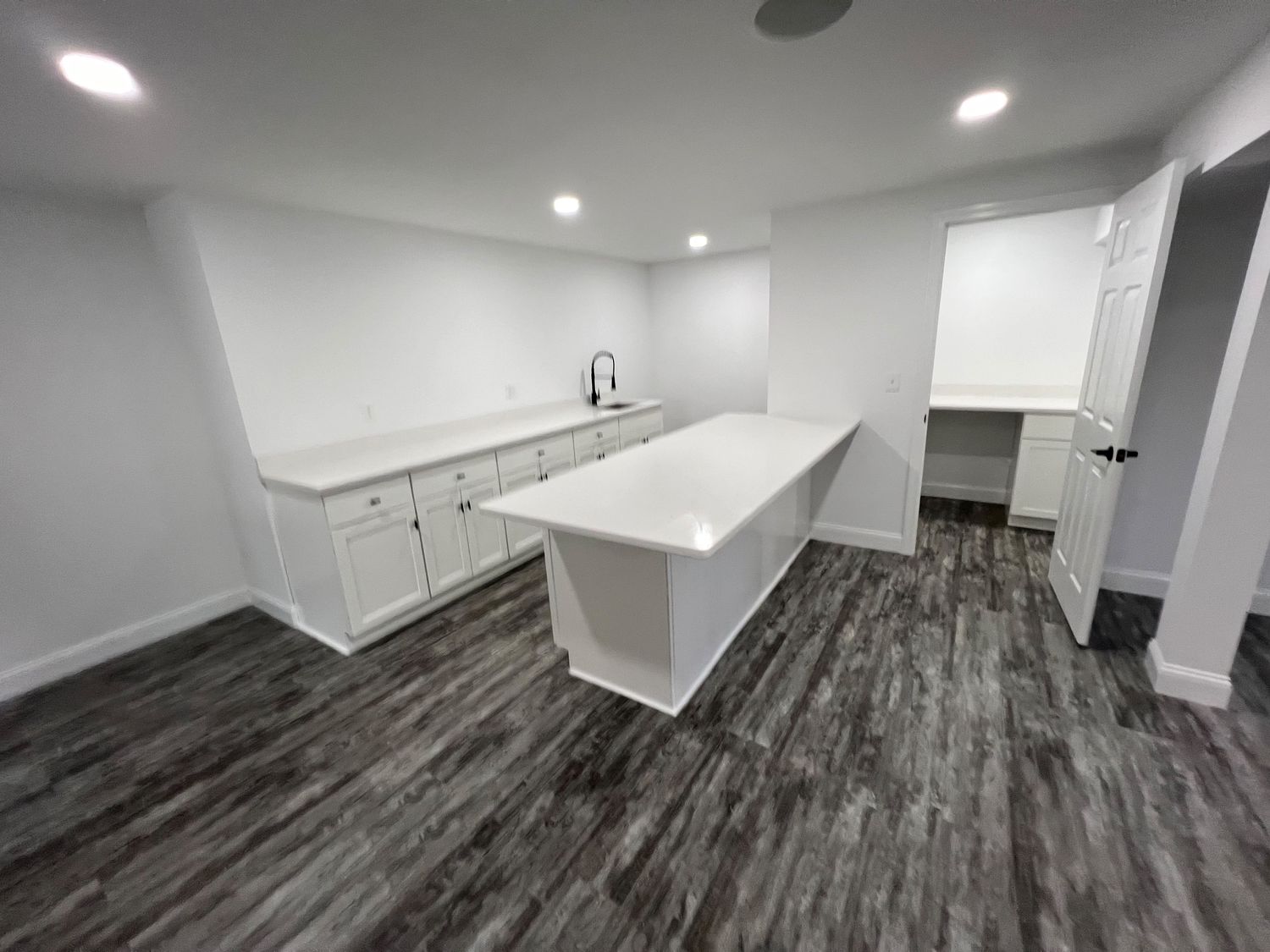 Finished Basement with Bar and Laundry