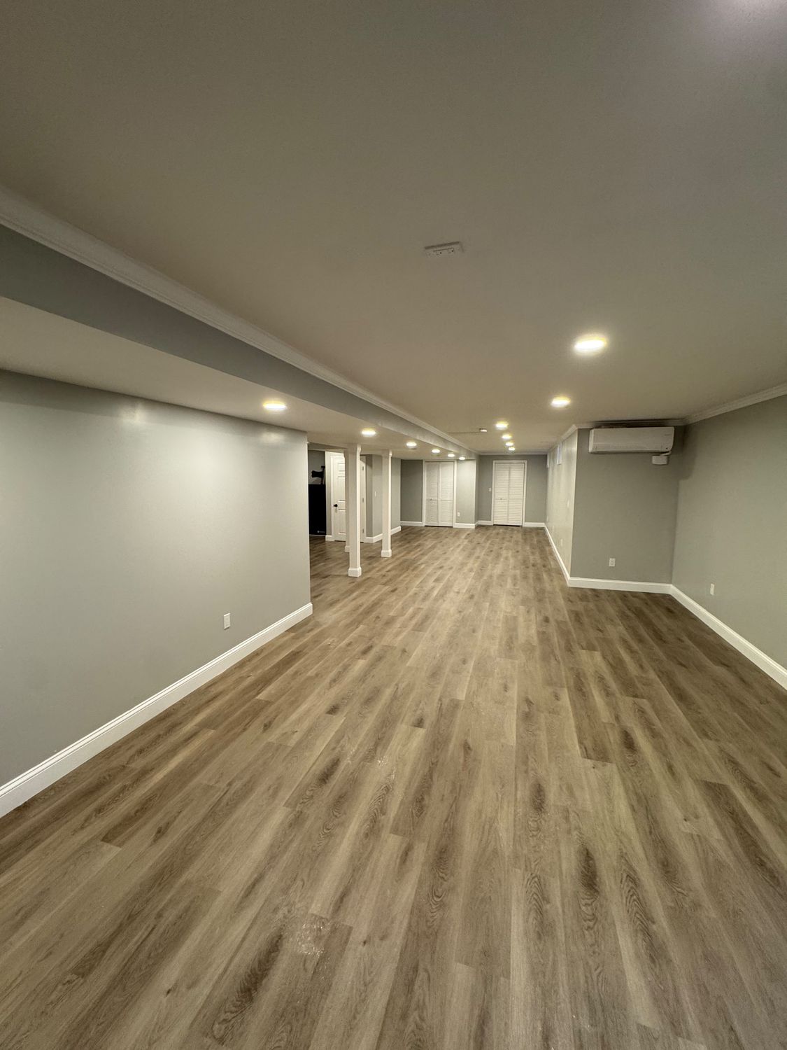 Finished full-length basement